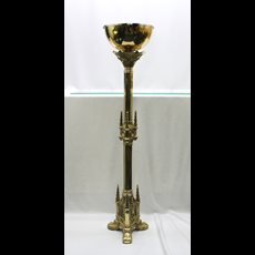 44 1/2" Brass Holy Water Font w/ Removable Bowl SKU C060-002
